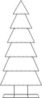 vidaXL - Kerstdecoratie - kerstboom - 180 - cm - metaal - zwart