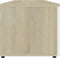 vidaXL - Tv-meubel - 120x34x30 - cm - bewerkt - hout - wit - en - sonoma - eikenkleurig