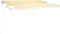 vidaXL - Luifel - automatisch - met - LED - en - windsensor - 4x3 - m - geel - en - wit