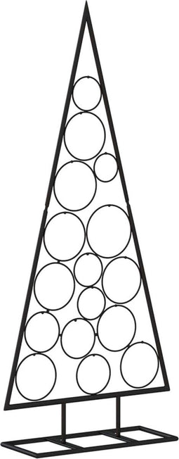 vidaXL - Kerstdecoratie - kerstboom - 125 - cm - metaal - zwart