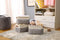The Tranquil Abode - Opvouwbare Opbergmand - Set van 3 Stevige Stoffen met Handgrepen (3 stuks)