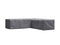 Perel Buitenhoes - Beschermhoes tuinset - L-vormig 250 cm x 250 cm x 70 cm - Grijs