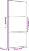 vidaXL - Schuifdeur - 90x205 - cm - mat - ESG-glas - en - aluminium - goudkleurig