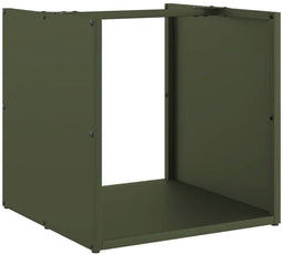 vidaXL - Brandhoutrek - 40x40x40 - cm - koudgewalst - staal - olijfgroen