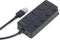 Gembird UHB-U2P4P-01 - 4-poorts USB 2.0 hub met schakelaars - Zwart