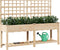 vidaXL - Tuinplantbak - met - Trellis - & - Plank - 203x53x152 - cm - Massief - Vurenhout