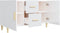 vidaXL - Dressoir - 100x36x60 - cm - bewerkt - hout - hoogglans - wit