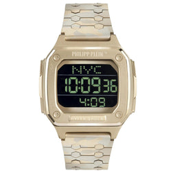 Philipp Plein Hyper Shock - Unisex Horloge - Quartz 5 ATM - Camouflage Goud