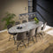 AnLi Style - Eetkamertafel Ovaal - Grijs - Voor 8 Personen - 240x105x76