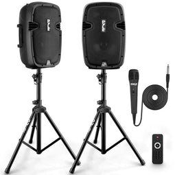 PYLE Bluetooth PA Speaker Kit 700W - Dual 8" Speaker