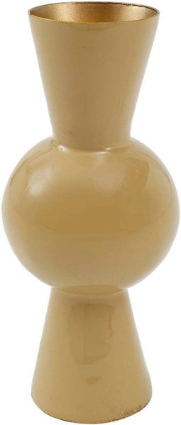 PTMD Wandy Ronde Kandelaar - H15 x Ø7 cm - Ijzer - Crème