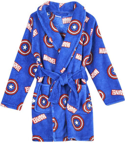 Badjas kinderen - Fleece - Marvel Blauw- 3 Jaar