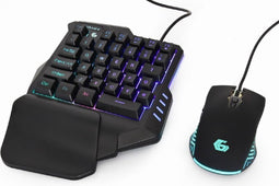 GMB GGS-IVAR-TWIN 2-in-1 compacte gaming set met RGB Gaming Muis en Compact toetsenbord