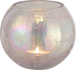 J-Line windlicht Bol Parel Effect - glas - paars - large