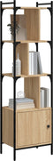 vidaXL - Boekenkast - met - deur - 44,5x30x154,5 - cm - hout - sonoma - eikenkleurig