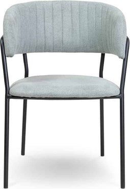 Liviza Stoel Beni linnen grijs - Linnen - Rond Grijs - 78 cm , 55.5 cm , 54 cm