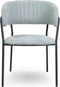Liviza Stoel Beni linnen grijs - Linnen - Rond Grijs - 78 cm , 55.5 cm , 54 cm