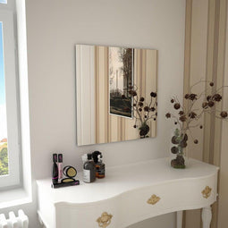 vidaXL - Wandspiegel - vierkant - 60x60 - cm - glas