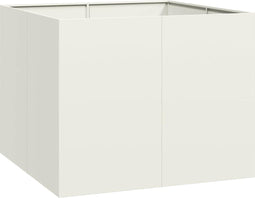 vidaXL - Plantenbak - 100x100x80 - cm - staal - wit