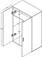 Zwarte Kledingkast Kinderkamer - Hanggedeelte en Legplank - 120 cm Hoog