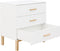 Bopita Lotte commode met 3 laden - Wit/Naturel