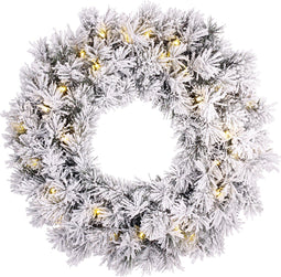 Black Box Trees Dinsmore Kerstkrans met LED Verlichting - Ø60 cm - Frosted Green