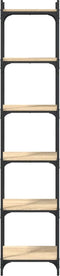 vidaXL - Boekenkast - 6-laags - 40 - x - 30 - x - 188 - cm - bewerkt - hout - sonoma - eiken