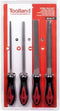 Toolland VIJLENSET VOOR STAAL - 20 cm - 4 st.