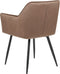 Set van 2 eetkamerstoelen JASMIN Fluweel Bruin