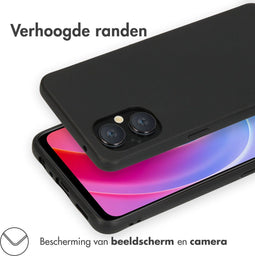 iMoshion Hoesje Geschikt voor Oppo A96 Hoesje Siliconen - iMoshion Color Backcover - Zwart