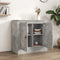 vidaXL - Dressoir - 70x35,5x67,5 - cm - bewerkt - hout - betongrijs