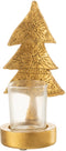 J-Line kaarshouder Kerstboom - kunststof - goud - small