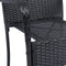 Juskys Yoro - Tuinstoelen - 4-delig - Stapelbaar - Zwart (4 stuks)