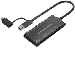 Conceptronic BIAN03B - 7-in-1 USB 3.2 Card Reader - 5000 Mbit/s - Zwart