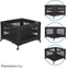 Titaniumbaby SMART Mason - Opvouwbare box - Verhoogde bodem 100x100 cm - Black