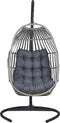 Beliani SESIA - Hangstoel - Grijs - Kunststof