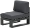 Garden Impressions Cube midden element - aluminium - carbon black - teak look