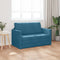 vidaXL - Ligbed - Sofa - 2-in-1 - Blauw - 124x204x61 - cm - Velours