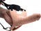 SM Hollow Silicone Dildo Strap-On - Beige