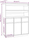 vidaXL - Hoge - kast - 89x40x116,5 - cm - massief - grenenhout - grijs