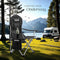 tectake® Campingstoel MTX - Opvouwbare klapstoel - Bekerhouder en zijvak - Zwart