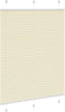 vidaXL - Plissé - rolgordijn - 105x150cm - stofbreedte - 104,4cm - polyester - crème