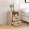 vidaXL - Nachtkastje - 50x36x60 - cm - bewerkt - hout - sonoma - eikenkleurig