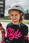 Nijdam Stone Blush - Skatehelm - Verstelbaar - Grijs/Roze - Maat M (54-58 cm)