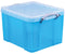 Really Useful Box opbergdoos 35 liter, transparant helblauw 6 stuks