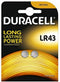 Duracell LR43 - Knoopcel batterij - 1,5 Volt - 18 gr