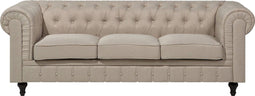 CHESTERFIELD - Woonkamerset - Beige - Polyester