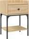 vidaXL - Nachtkastjes - 2 - st - 40,5x31x60 - cm - bewerkt - hout - sonoma - eikenkleur
