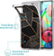 iMoshion Hoesje Geschikt voor Samsung Galaxy A71 Hoesje Siliconen - iMoshion Design hoesje - Zwart / Meerkleurig / Goud / Black Graphic