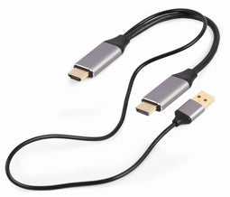 Gembird A-HDMIM-DPM-01 - Adapterkabel HDMI naar DisplayPort - 2m - Zwart
